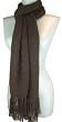 Handmade Pure Alpaca Natural Fiber Scarf - Chocolate - Clever Gift Idea for Men (100% Knitted By Hand)