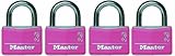 Master Lock 146Q Breast Cancer Research Foundation Aluminum Keyed Alike Padlocks, Pink, 4-Pack