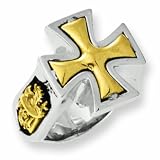 Stainless Steel Ed Hardy Bronze Maltese Cross Ring - Size 11 - JewelryWeb