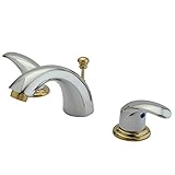 Kingston Brass KB6954LL Two Handle 4 in. to 8 in. Mini Widespread Lavatory Faucet with Retail Pop-up