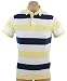 Tommy Hilfiger Mens Custom Fit Knit Short Sleeve Logo Polo Shirt - M - Yellow/White/Navy