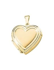 New 14k Yellow Gold Heart Shaped Locket - 17mm