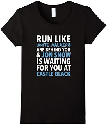 Women's Jon Snow Is Waiting For You At Castle Black T-Shirt Large Black
