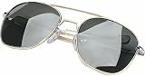 Gold Frame Smoke Lenses - 58mm Pilots Aviator Sunglasses w Case by 