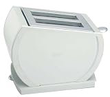 Toaster mit extra breiten Röstschlitzen, 2-Scheiben Toastautomat auch für dickes Toastbrot, mit Brötchenaufsatz und Krümelschublade in weiss, NEU+OVP