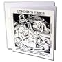 Londons Times Funny Cow Cartoons - Cows Laughing and Passing Cheese - Greeting Cards-6 Greeting Cards with envelopes