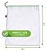 Reusable Produce Bags by FreshMarket, Total of 7 Premium Washable, Lightweight Polyester 12 x 14 Inch Mesh Bags for Grocery, Storage, Travel, Shopping, Etc. 6 + 1 Free with Color-Coded Tags Each.