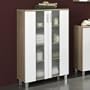 Badezimmerschrank "Lugano" - Ma�e (HxBxT): ca. 110x56x31cm - Eiche s�gerau