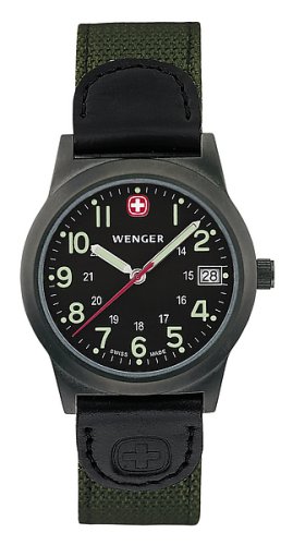 Wenger Swiss Watch, Field Military, Nylon/Leder-Band WEEE-Reg.-Nr. DE67518601