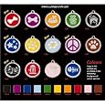 Custom Engraved Stainless Steel with Enamel Pet ID Tag - Medium Dog