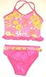 2-piece Swimwear Ruffle Tankini Pink Orange Floral/Pink