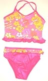 2-piece Swimwear Ruffle Tankini Pink Orange Floral/Pink
