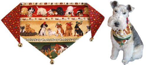 Xmas Puppies Bandana Large