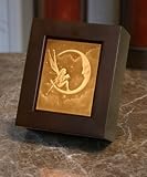 Story Fairy Lithophane Shadow Box Cherry Finish Wood