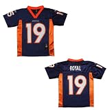Youth / Boys NFL Denver Broncos Royal #19 Athletic Comfortable Fit Short Sleeve Jersey Shirt - Blue & Orange (Size: XL/18-20 )