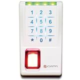 e-DATA 401ADU-WH Fingerprint Biometric Security Keyless Door Entry, Standalone Indoor Outdoor Professional Grade, White