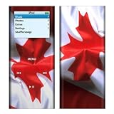 Canadian Flag Design Decal Skin Sticker for Apple iPod nano 2G (2nd Generation) 2GB/ 4GB/ 8GB Player