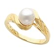 14K Yellow Gold Akoya Cultured Pearl Ring - 7.00mm
