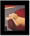Yellow Lab Labrador Retriever Sleeping Framed Art Print