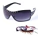 Overshield Fashion Square Frame Sunglass with Rhinestones -