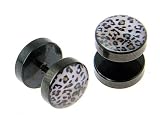 136L Stainless Steel Fake Plug Camouflage Width: 10mm Gauge: 16 - Sold as Pair