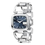 Gucci Women`s YA125405 G Gucci Medium Blue Dial Steel Bracelet Watch