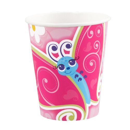 Flutterby Butterflies 9 oz. Party Supplies