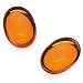 Vintage German Glass Cabochons Beads Topaz With Foil Back 18mm X 25mm (2 Beads)