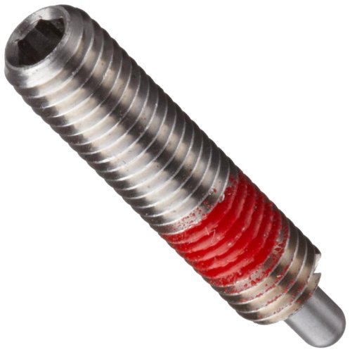 Jergens 26937 Stainless Steel Spring Plunger, 303 Stainless Steel, 8-32 Thread, With Locking Element