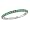 10k White Gold Emerald w/ Black Rhodium Band, Size 5