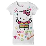 Girls' Hello Kitty Short-Sleeve Doodles Tee - Off White