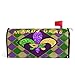 Oarencol Mardi Gras Zigzag Fleur De Lis Mailbox Covers Magnetic Garden Yard Home Decor Standard Size 21
