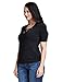LookbookStore Womens Plus Size Sexy Black Lace Up Casual Pullover Blouse 12W-32W