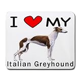 I Love My Italian Greyhound Mouse Pad