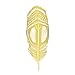 Tattly Temporary Tattoos, Quail Feather/Gold, 0.1 Ounce