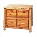 Fireside Lodge 17060 Traditional Cedar Log File Cabinet with Four Drawer