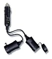 12V, 2 Outlet Platinum Series Fused Cigarette Lighter Adapter with Short Cord