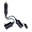 Roadpro 12V, 2 Outlet Platinum Series Fused Cigarette Lighter Adapter with Short Cord