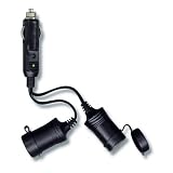 Roadpro 12V, 2 Outlet Platinum Series Fused Cigarette Lighter Adapter with Short Cord