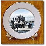 Vintage World War II Submarie Crew - 8 Inch Porcelain Plate