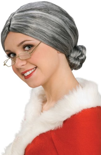 Adult Grey Old Lady Halloween Costume Wig