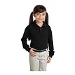 Port Authority - Youth Long Sleeve Pique Knit Sport Shirt.