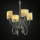 Justice Design ALR-8910-10-DBRZ Capellini Four Light Chandelier