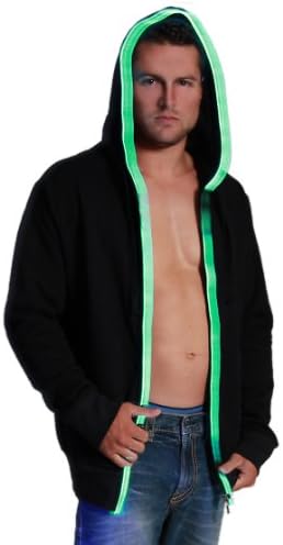 Light Up Hoodie - Sound Activated Green - Large