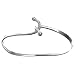 Jewelry : Sterling Silver Thin Band Middle Joint Clasp Banlge Bracelet - Artisan Handcrafted in Mexico