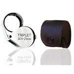 30x-21mm Triplet Jeweler's Loupe with Leather Case