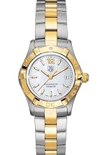 TAG Heuer Women s WAF1424 BB0825 Aquaracer 27mm 18k Yellow Gold Mother-of-Pearl Dial Watch