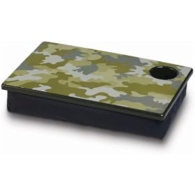 Camo Green Lap Desk Tray Cup Holder