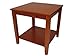 Dundee Pacific Bamboo End Table with Shelf, Brown - Eco Friendly