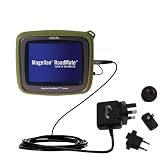 International Wall / AC Charger for the Magellan Crossover GPS 2500T - Gomadic Brand w/ TipExchange Technology